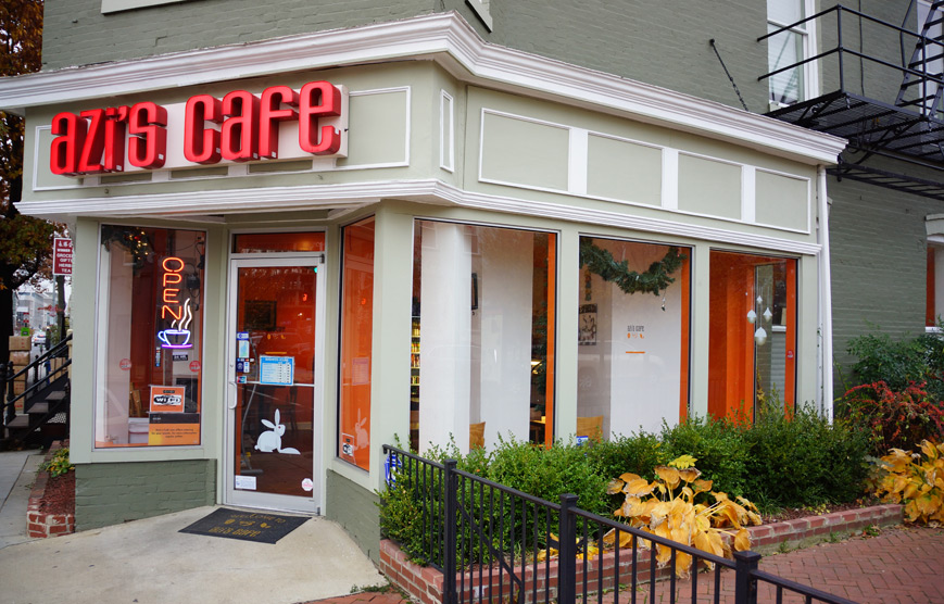 Exterior of Azis Café